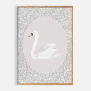 Poster Le Cygne, pépinière vintage