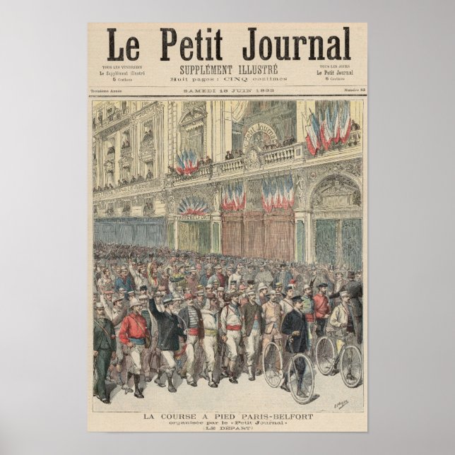 Poster Le début de la course routière (Devant)