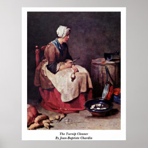 Poster Le décapant de navet par Jean-Baptiste Chardin