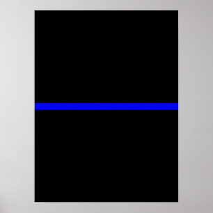 Poster Le décor mince symbolique de Blue Line