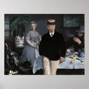 Poster Le Déjeuner dans l'atelier par Édouard Manet