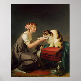 Poster Le déjeuner de chat Marguerite Gérard Art