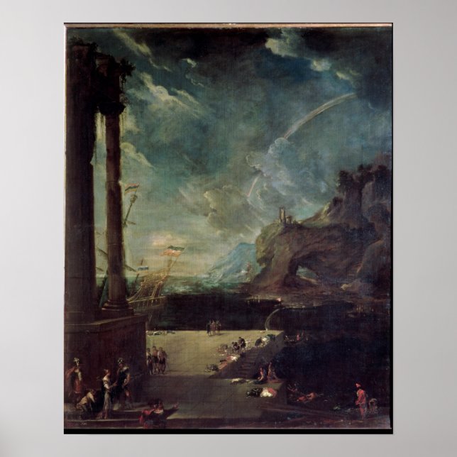 Poster Le départ d'Aeneas de Carthage (Devant)