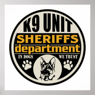 Poster Le département de shérif de l'unité K9