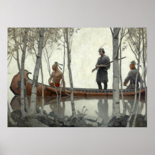 Poster Le Dernier des Mohicans par N. C. Wyeth