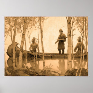 Poster Le Dernier des Mohicans par Newell Convers Wyeth