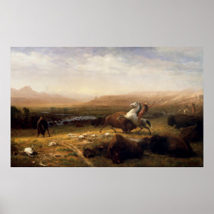 Poster Le Dernier du Buffalo par Albert Bierstadt