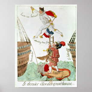 Poster Le dernier saut d'un grand homme, 1815