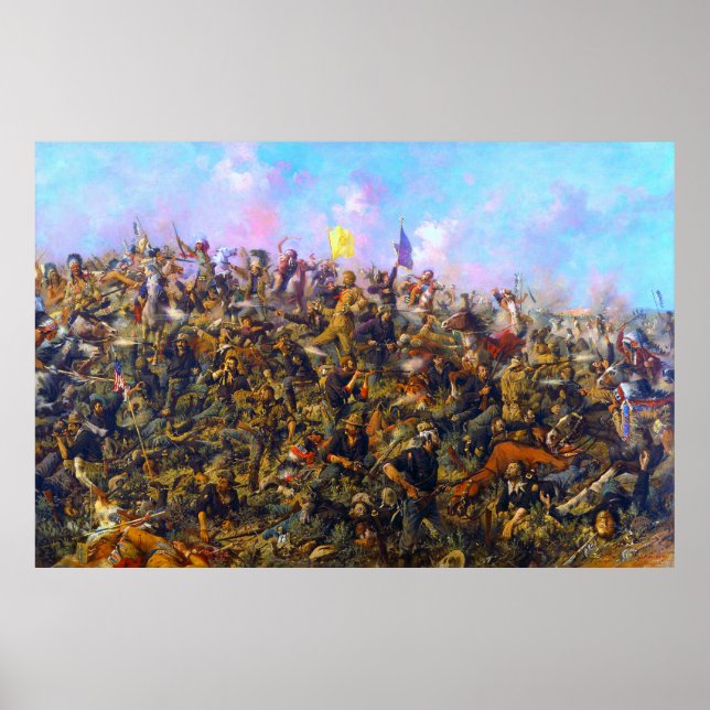 Poster Le Dernier stand de Custer Edgar Samuel Paxson 189 (Devant)