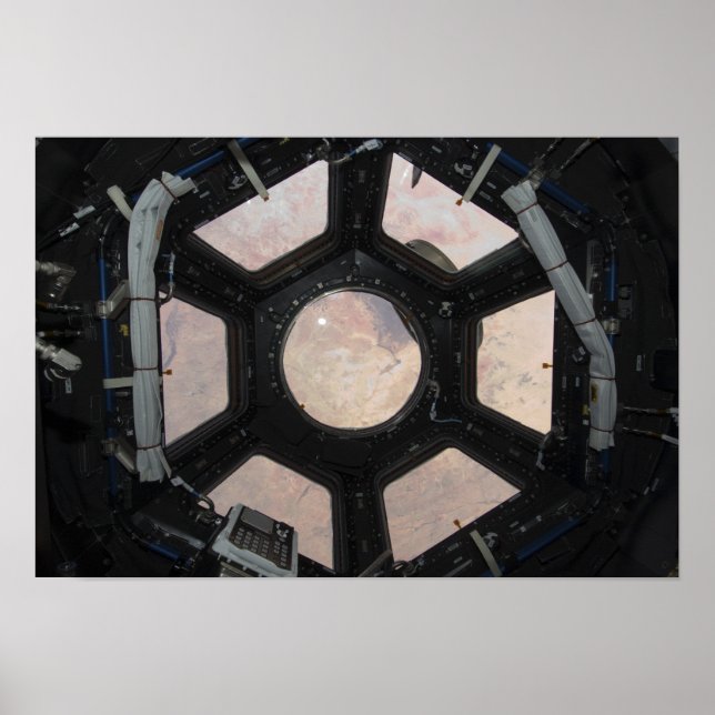 Poster Le désert du Sahara visible par les fenêtres (Devant)