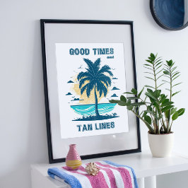 Poster Le design paradisiaque tropical.