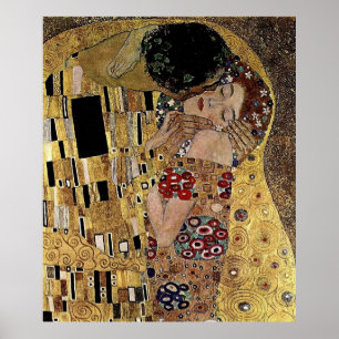Poster Le détail du baiser de Gustav Klimt (vers 1908)
