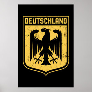 Poster Le Deutschland Eagle - manteau des bras allemand