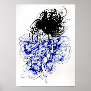 Poster Le diable dans une robe bleue