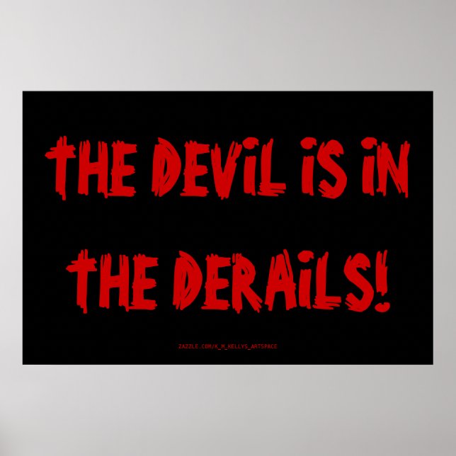 POSTER LE DIABLE EST DANS LES DÉRAILS ! (Devant)
