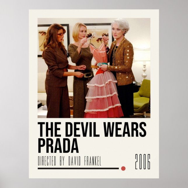 Poster Le diable porte le film Prada (Devant)