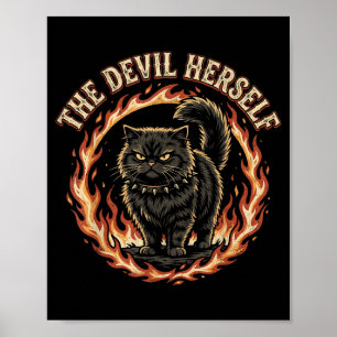 Poster Le Diable Rétro Occulte Femmes Féminité Sombre