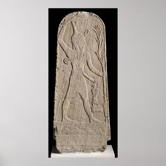 Poster Le dieu de la tempête Baal avec un tonnerre (Devant)