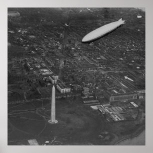 Poster Le dirigeable "USS Los Angeles" ZR3 des USA volant