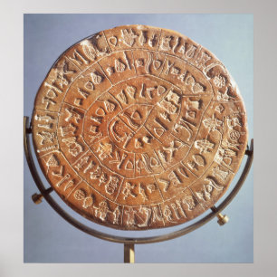 Poster Le disque de Phaistos, avec l'importance inconnue