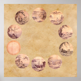 Poster Le dix vert oxydant