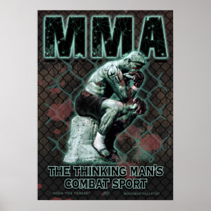 Poster Le Dk de combat MIXED MARTIAL ART penseur