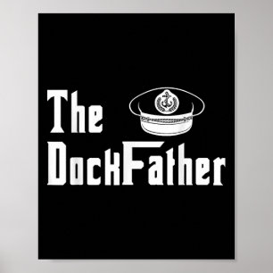 Poster Le Dock Père Capitaine Du Bateau Papa Founny Fath