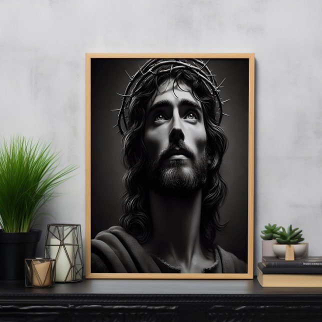 Poster Le doux regard de miséricorde de Jésus-Christ (Créateur téléchargé)