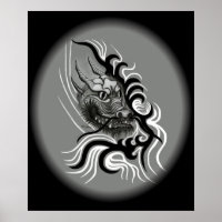 Le dragon chinois à la toiture de tatouage