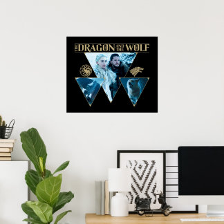Poster Le Dragon et le Wolf Daenerys & Jon Graphic