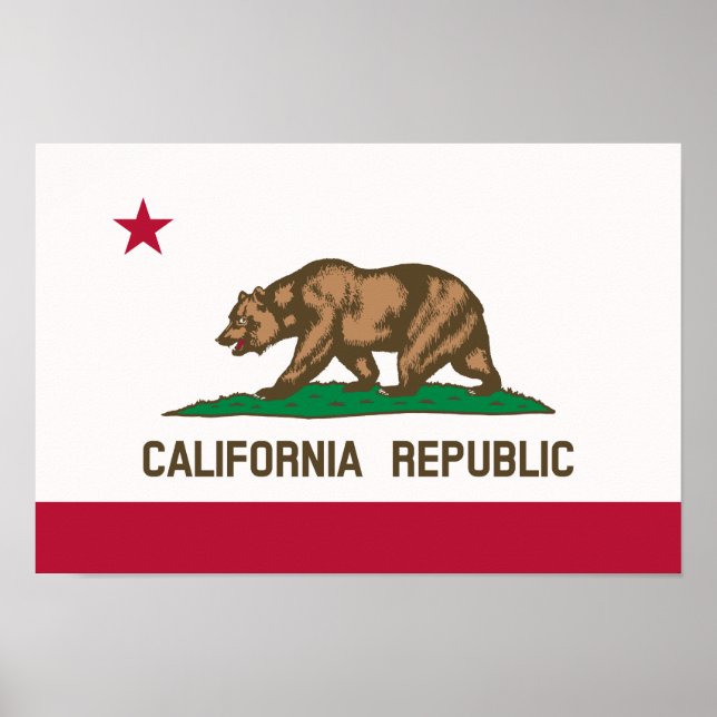 Poster Le drapeau de l'ours - Etat de Californie (Devant)
