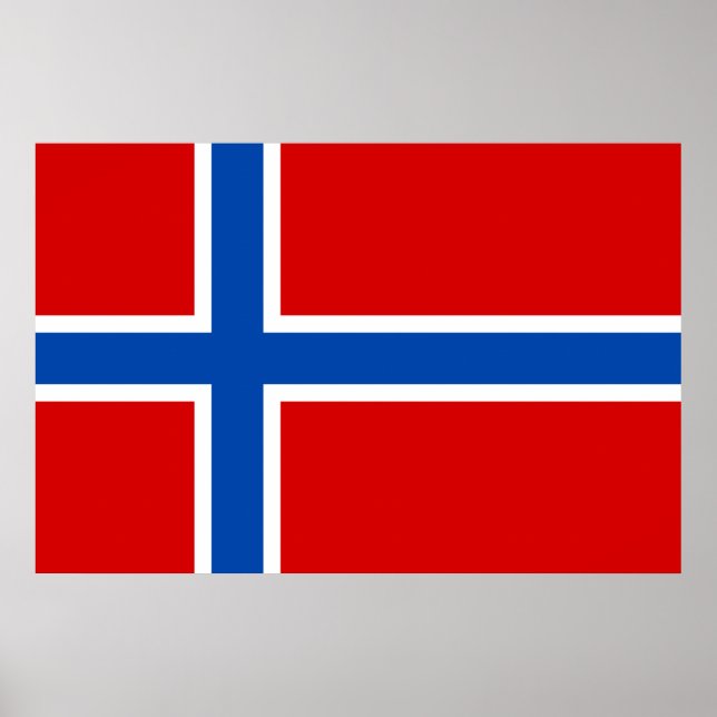 Poster Le Drapeau de Norway (Devant)