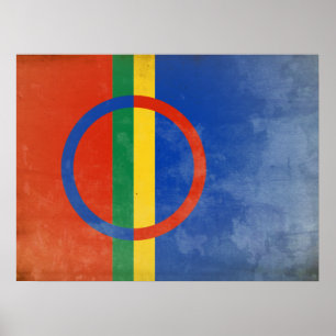 Poster Le drapeau des Samis