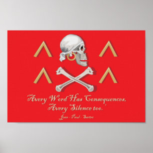 Poster LE Drapeau DU CAPITAINE MAYFLOWER pour le capitain