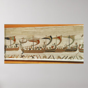 Poster Le duc William et sa flotte traversent la Manche