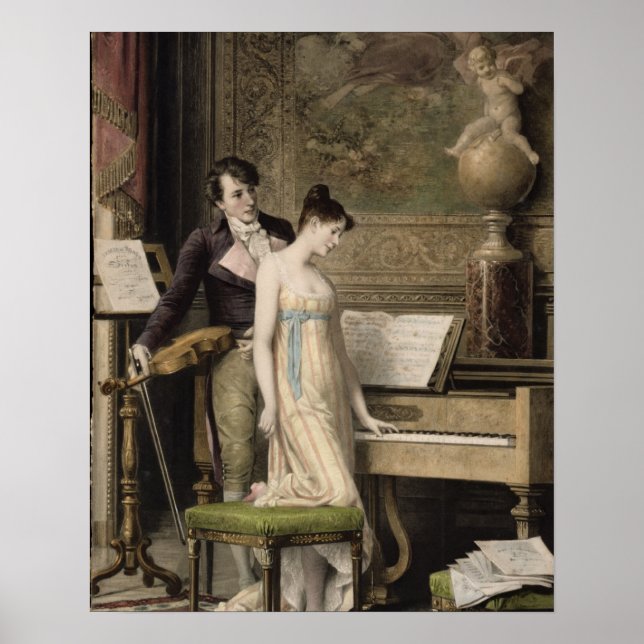 Poster Le Duet (mezzotint) (Devant)