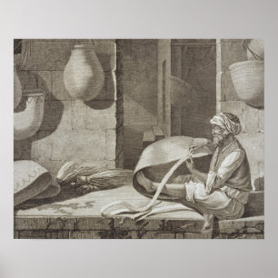 Poster Le fabricant de panier, des arts et des commerces