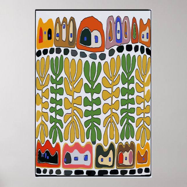 Poster Le Fairgrounds Abstrait, Nouvelle-Orléans (Devant)