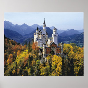 Poster Le fantaisiste Neuschwanstein est l'un des trois