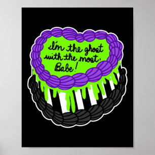 Poster Le Fantôme Avec Le Plus Bébé Design De Gâteau De H
