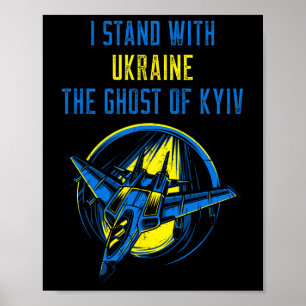 Poster Le Fantôme de Kiev T-shirt Je suis avec l'Ukraine