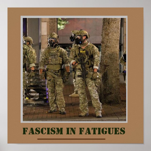Poster Le fascisme à Fatigues (Devant)