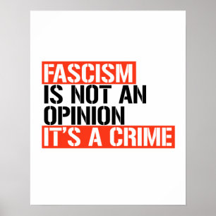 Poster Le fascisme n'est pas une opinion