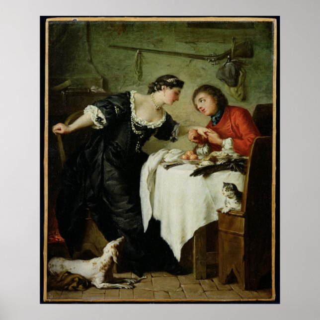 Poster Le Faucon, des Fables de Fontaine (Devant)