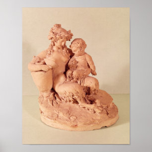 Poster Le faune féminin avec son enfant
