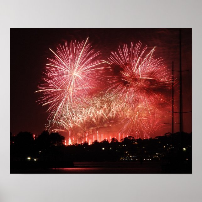 Poster Le feu d'artifice du Nouvel An de Sydney (Devant)