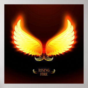 Poster Le feu en hausse - ailes de Phoenix