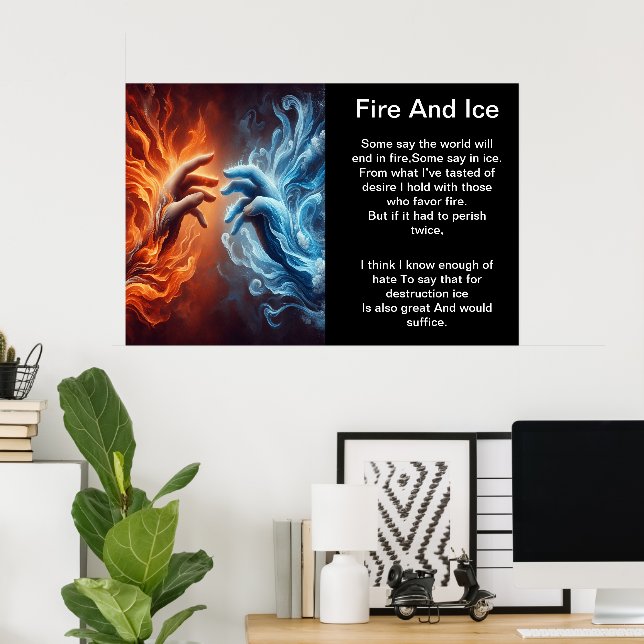 Poster Le feu et la glace : la portée d'une main (Bureau à domicile)