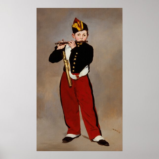 Poster Le Fifer (Fife Player) par Manet (Devant)