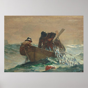 Poster Le filet d'harengs, 1885 (huile sur la toile)